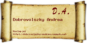 Dobrovolszky Andrea névjegykártya